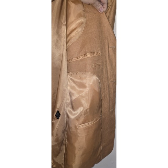 Giovanno Collezione Unom 100% Linen Blazer 48L 3 Button 2 Vent Pony Logo Jacket - Picture 3 of 12